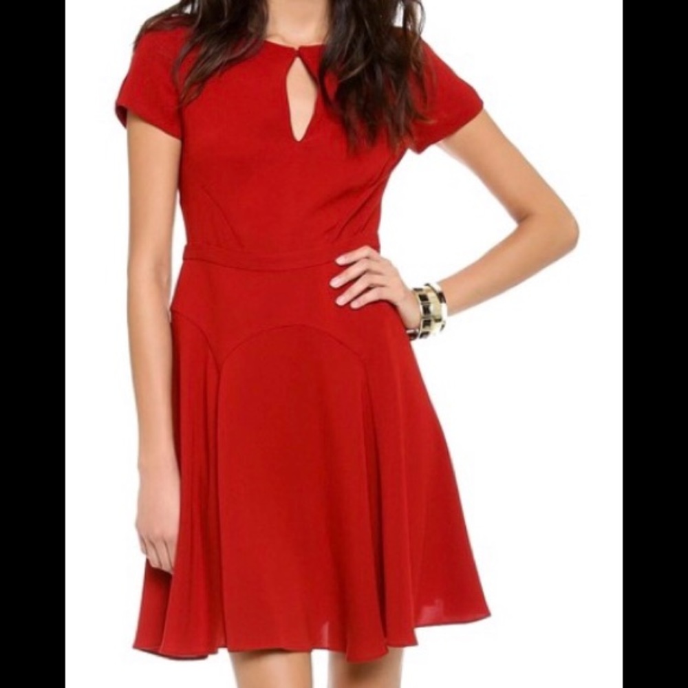 NWT Diane von Furstenberg Red Raizel Fit and Flare